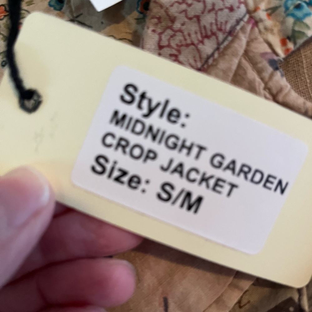 NWT Jaded Gypsy Midnight Garden cropped jacket - Picture 2 of 4